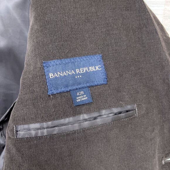 Banana Republic Corduroy Sport Coat Brown Two Button Mens 42R 42 Regular - Picture 8 of 9